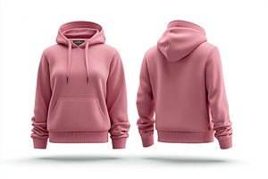 Pink Hoodie Front and Back View Styl, a Beauty & Fashion Photo by Pixeness Studio