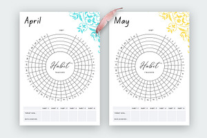 Monthly Habit Tracker Bundle Pack