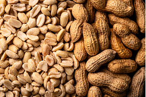 Raw and roasted peanuts texture, a Food & Drink Photo by Yulia Furman