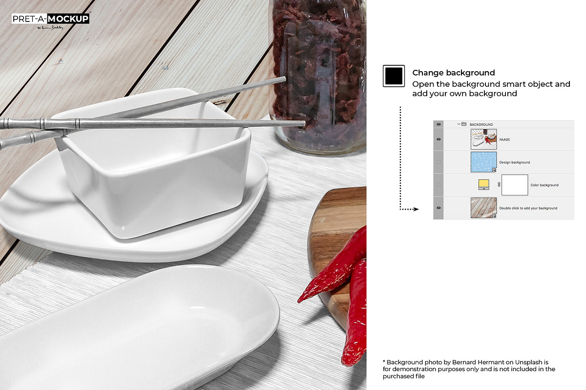 Ceramic Plate and Bowls Mockup, a Household Mockup by Pret-a-Mockup (Photo 3 of 9)