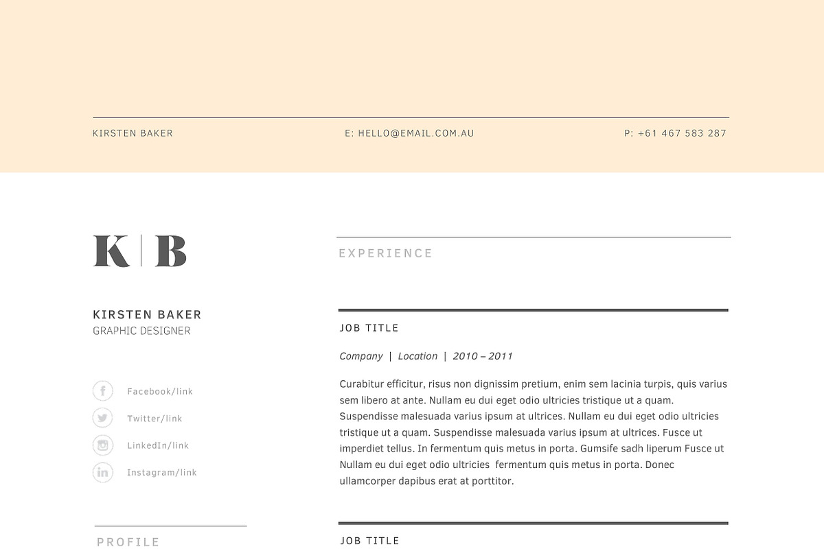 Resume Template 3 Page | CV Template, a Resume Template by The Template Depot (Photo 4 of 5)