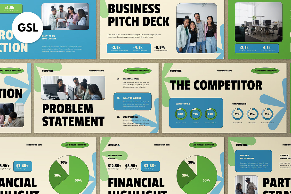 Business Pitch Deck Google Slide, a Presentation Template by graphicook (Photo 1 of 4)
