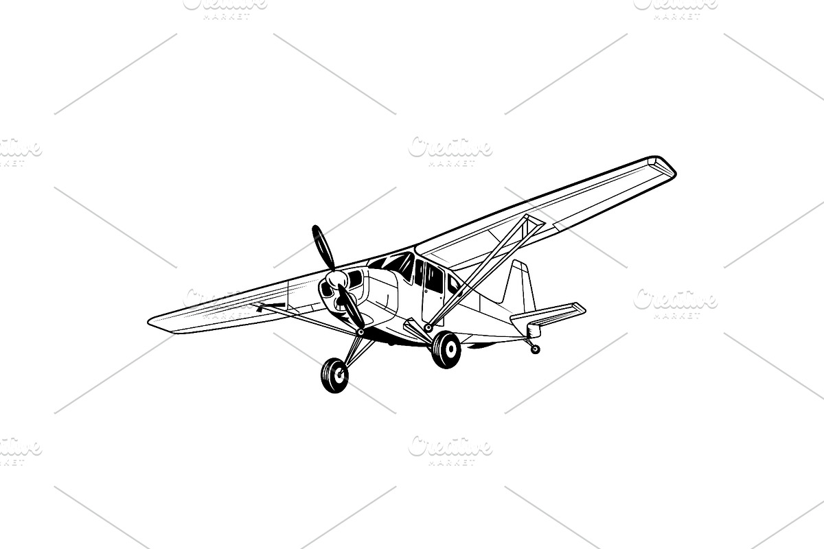 Rugged bush plane showcasing, a Transportation Illustration by LogosDen (Photo 1 of 3)