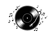 Vintage Vinyl Record & Turntable Bun, an Illustration by Creativeshirt (Thumbnail 8 of 31)