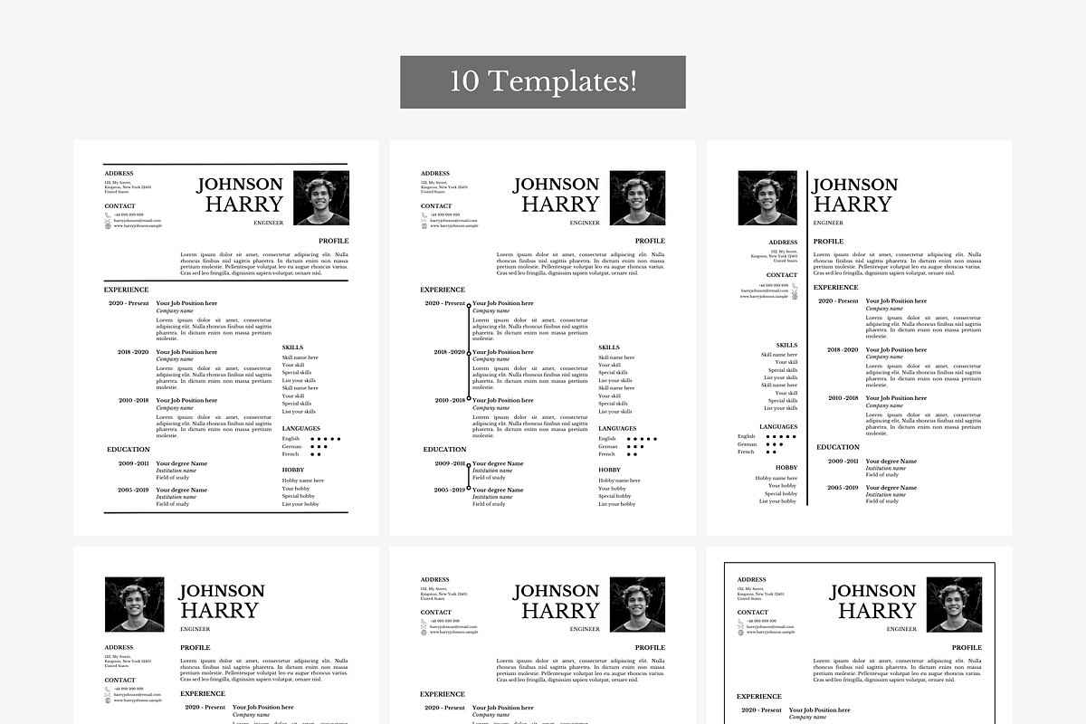 CV minimalist technic Canva template, a Resume Template by mkStudioLab (Photo 1 of 2)
