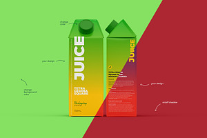 Tetra Pak Gemina Square 750ml Mockup