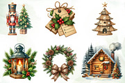 Warm Rustic Christmas Clipart, an Illustration by CreationArt (Thumbnail 4 of 5)