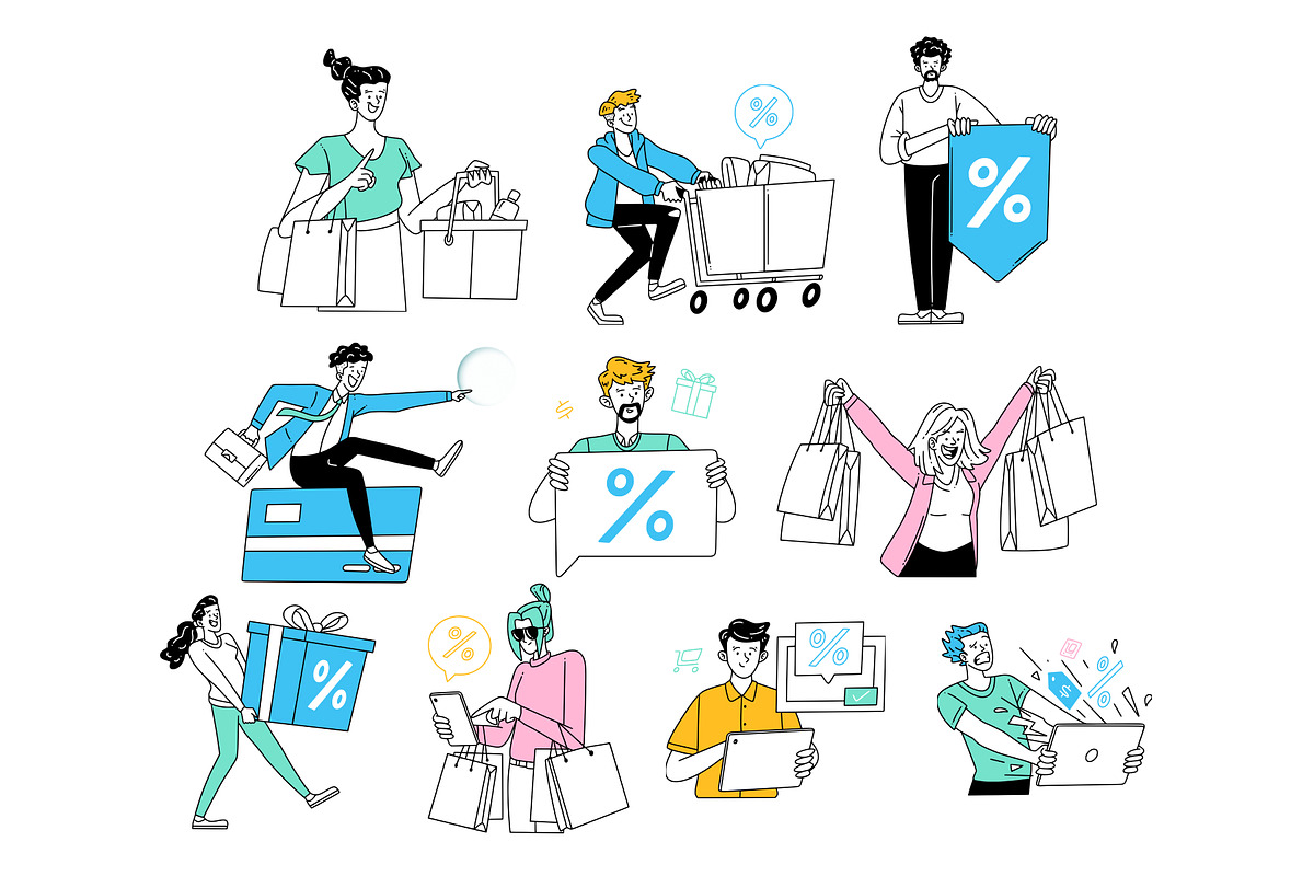 Big Sale Doodle Illustration, an Object Illustration by SLAB! Design (Photo 2 of 2)