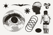 82 Vector Dither Y2K Shapes Pack, a Graphic by softulka (Thumbnail 9 of 10)