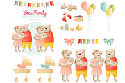 Bear mother and father clipart, an Animal Illustration by Magic Story Studio (Thumbnail 3 of 4)