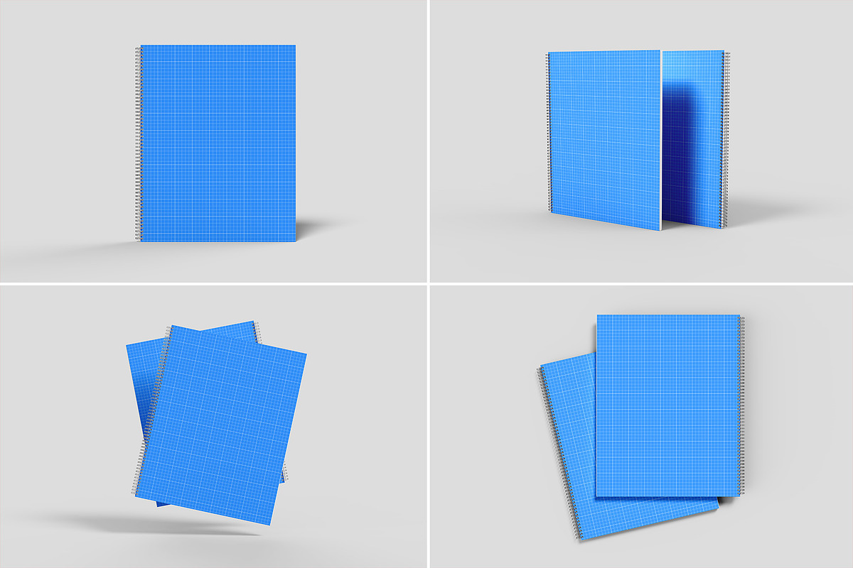 US Letter Spiral Notebook Mockup, a Books & Magazine Mockup by Illusiongraphic (Photo 31 of 32)