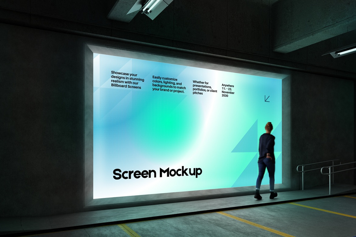 Digital Screen Advertising Mockup, an Advertising Mockup by PixelPiknik (Photo 4 of 5)