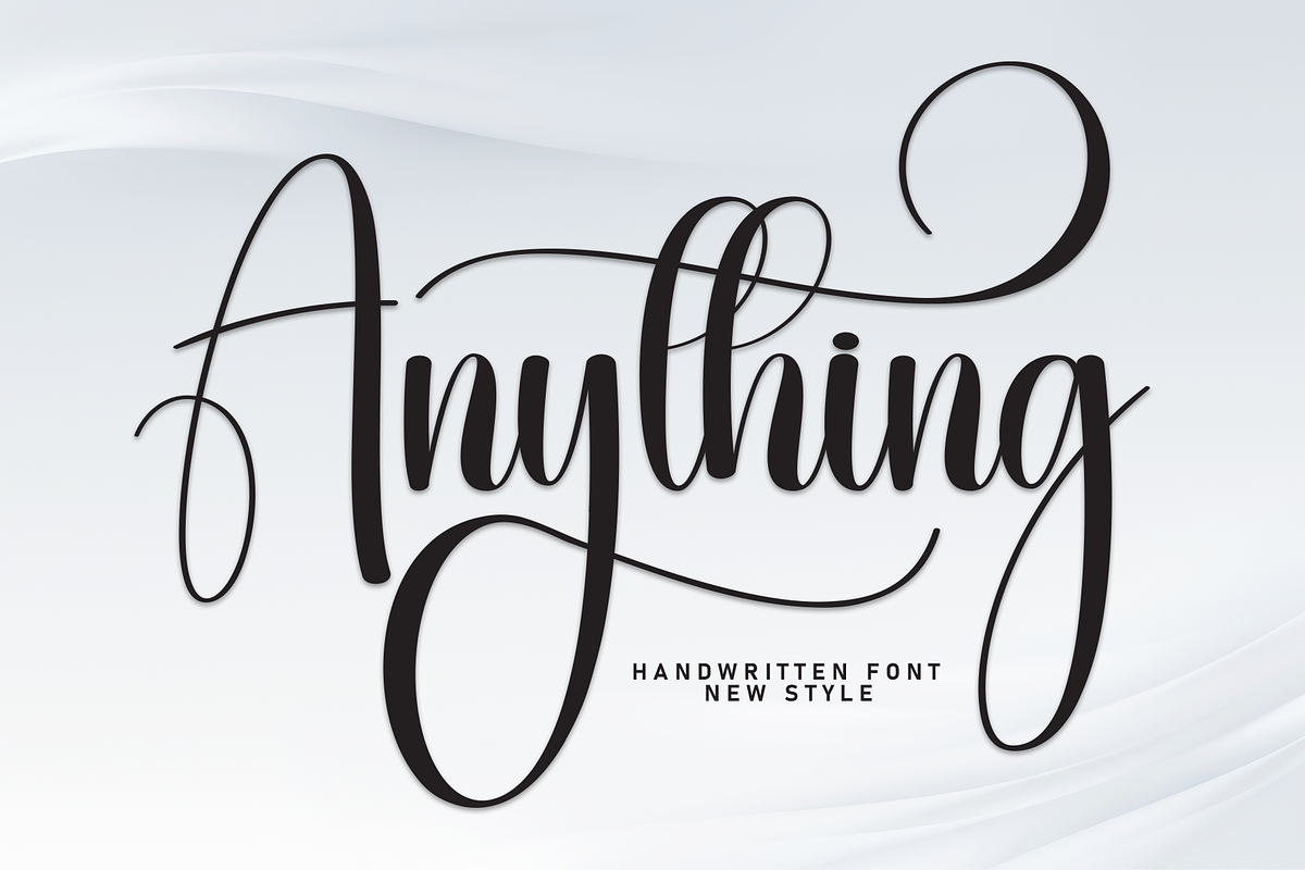 Anything | Script Font, a Handwritten Font by Scratchones (Photo 1 of 9)