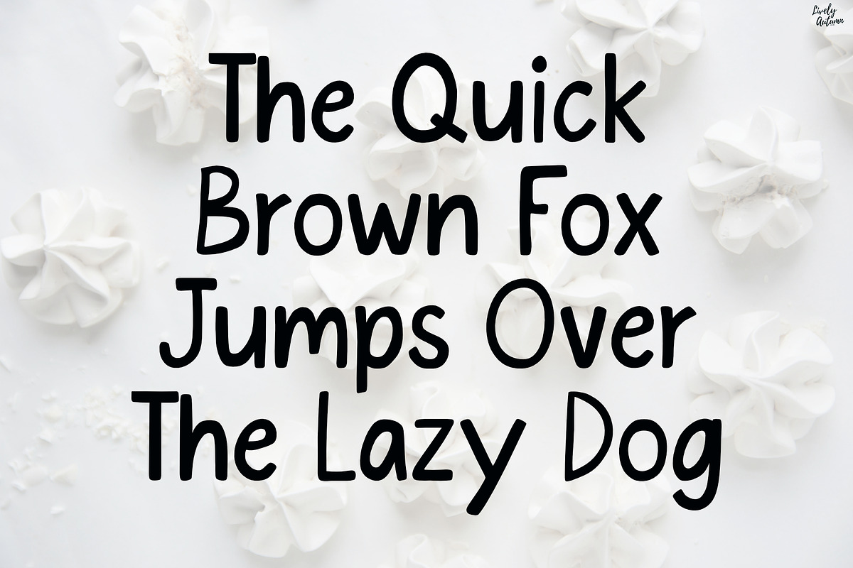 Meringue | Fun Handwritten Font, a Handwritten Font by LivelyAutumn11.11 (Photo 4 of 5)