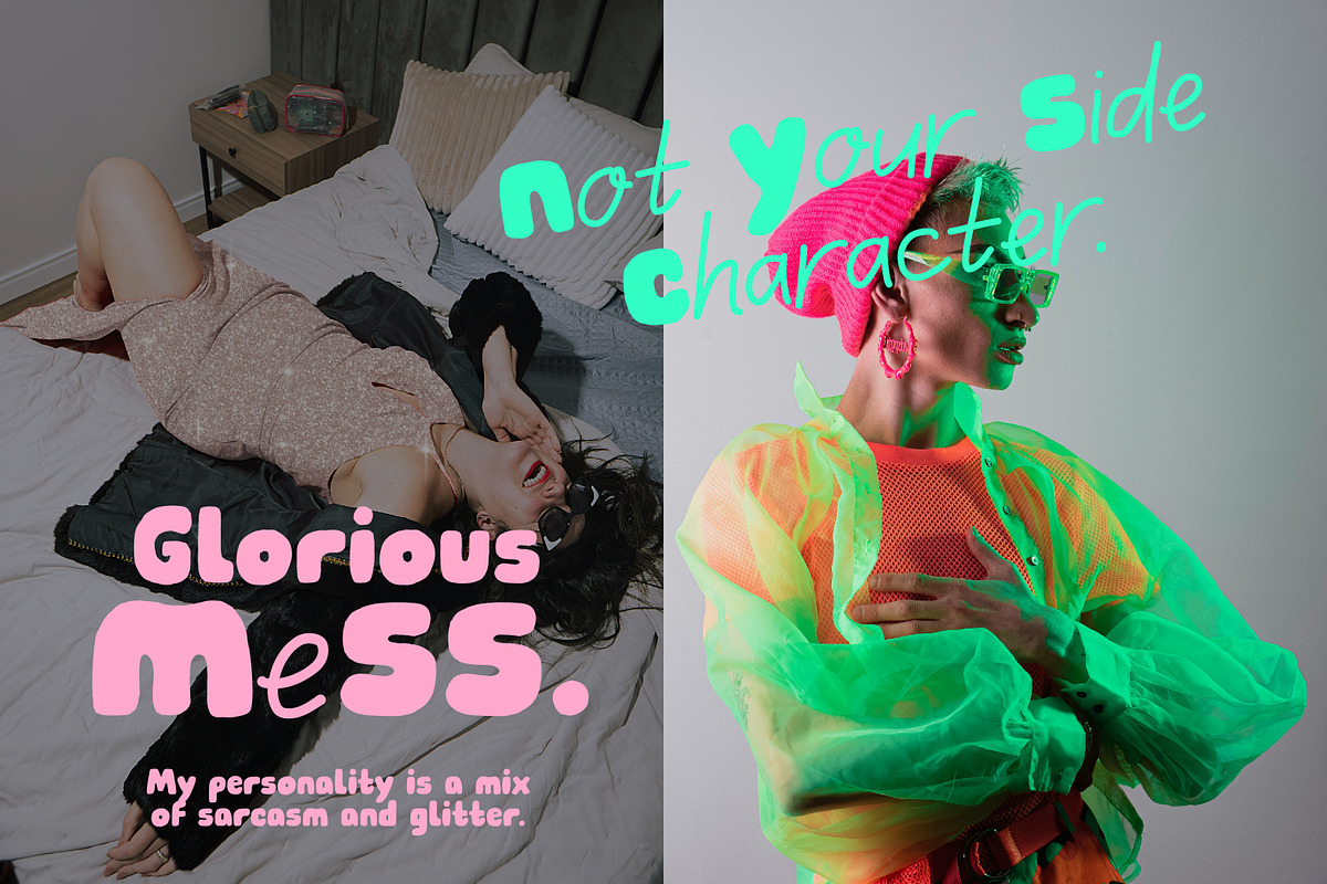 Drama Queendom Playful Vibe Duo, a Sans Serif Font by Struvictory.art (Photo 7 of 10)