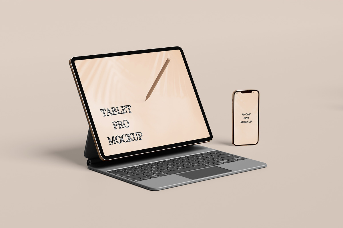 Tablet & Phone Mockup, a Print Template by AKMAL STUDIO (Photo 4 of 13)