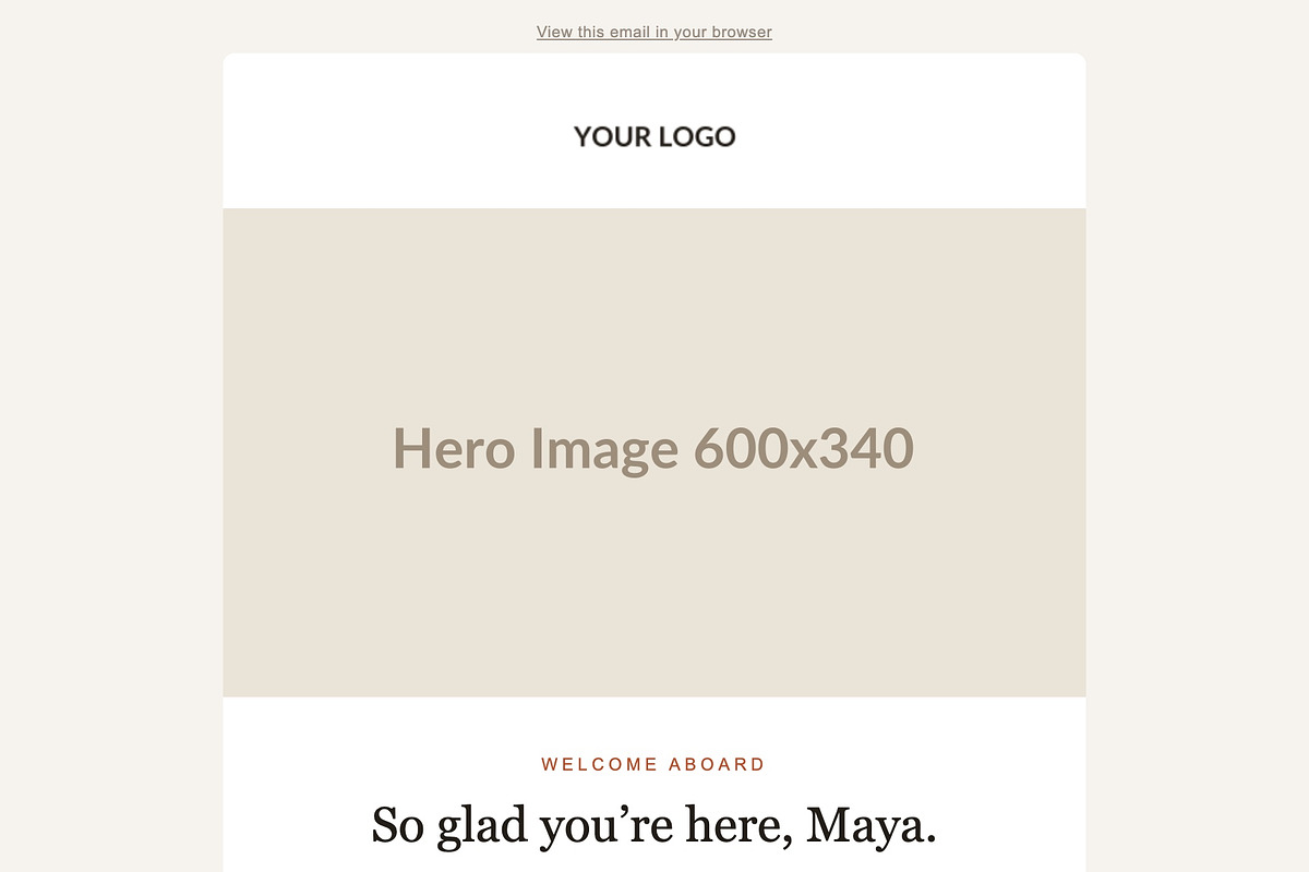 Mailchimp Welcome Email Templates, an Email Template by Art Club (Photo 2 of 4)