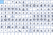 1543 German Deluxe Complete Set, a Blackletter Font by GLC Foundry (Thumbnail 2 of 7)