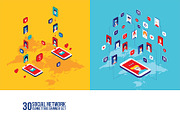 30 Social network infographic banner, a Person Illustration by Anttoniu (Thumbnail 3 of 4)
