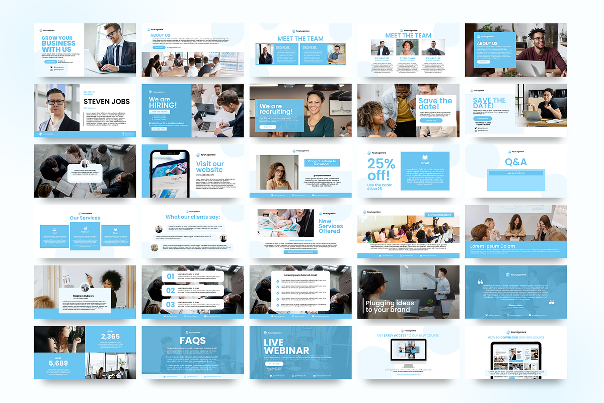 Social Media Post Canva Templates, a Social Media Template by Studio B | Canva Template (Photo 6 of 13)