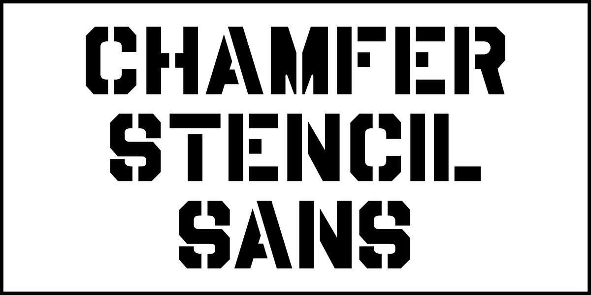 Chamfer Stencil Sans JNL, a Sans Serif Font by Jeff Levine Fonts (Photo 2 of 5)