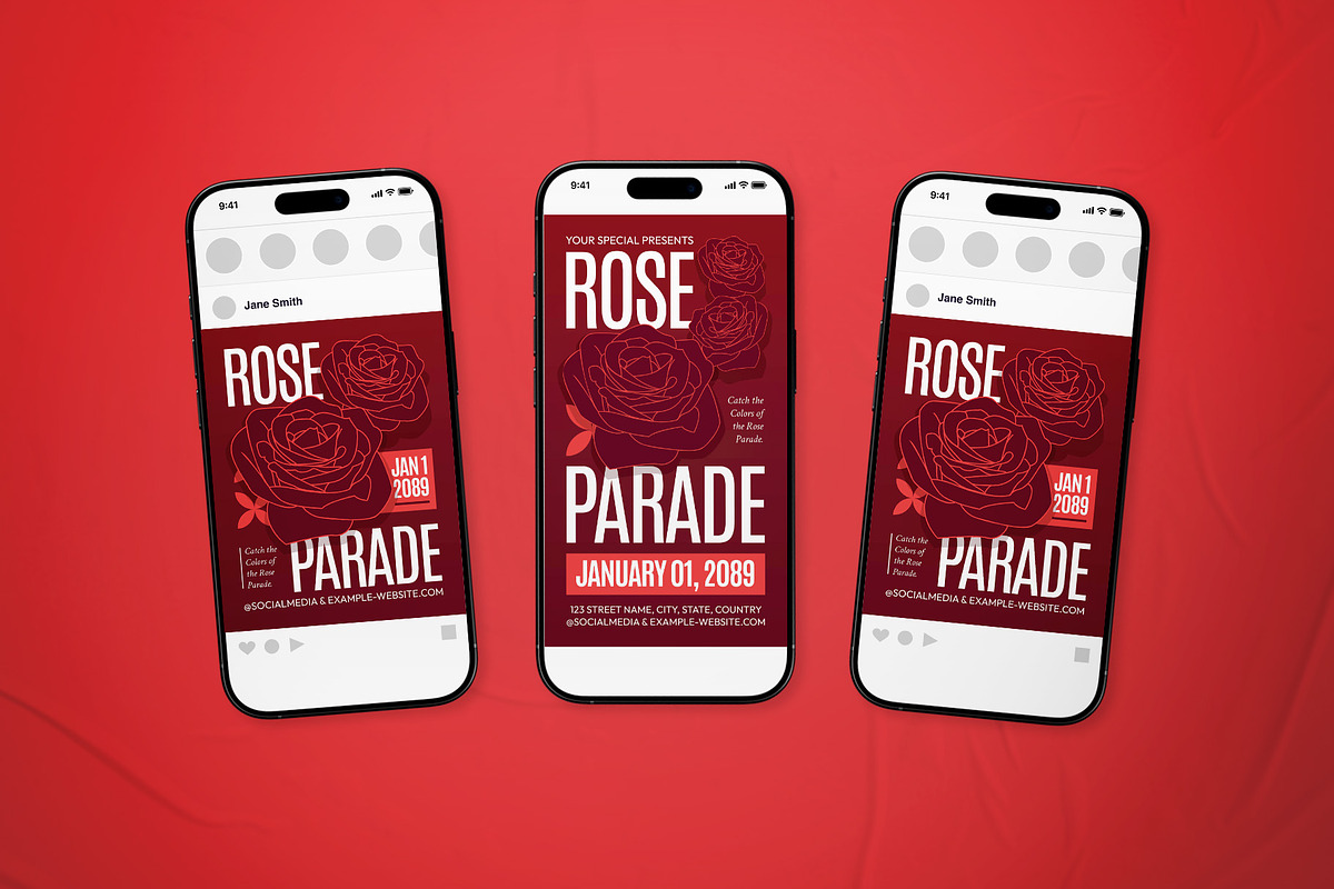 Rose Parade Event Flyer Set, a Flyer Template by The Good Store (Photo 2 of 2)