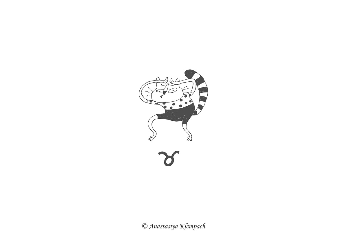 Funny Zodiac Characters, an Illustration by Anastasiya Klempach (Photo 5 of 5)