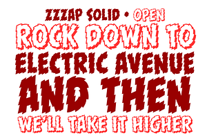 ZZZAP Electric Shock Comicbook Font