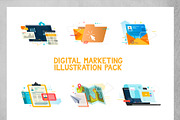 Digital marketing illustrations., a Templates & Theme by DOBROGRAPH (Thumbnail 1 of 3)