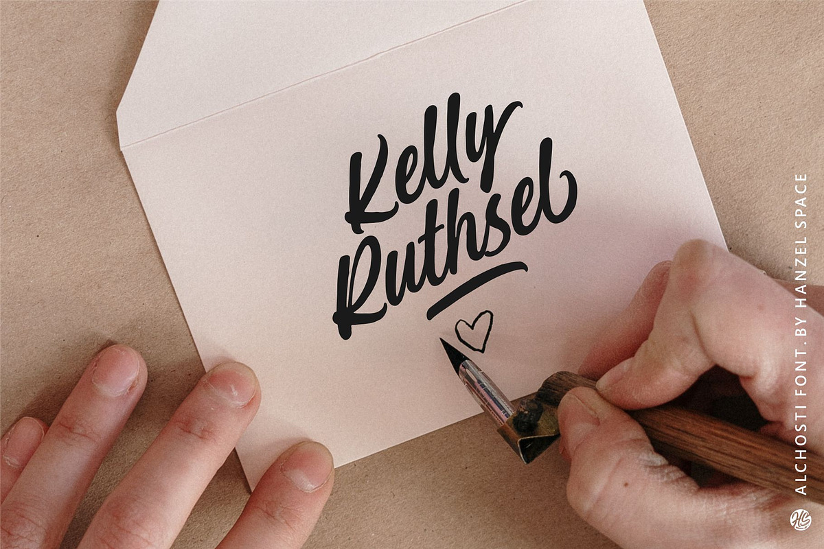 Alchosti – A Handwritten Font, a Handwritten Font by HanzelSpace Studio (Photo 7 of 10)