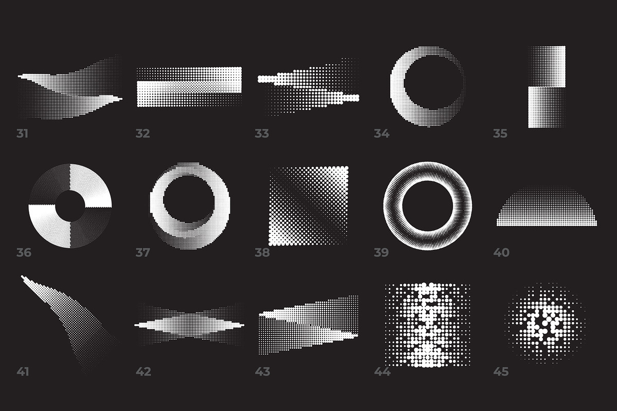 60 Vector Halftones. Part 1, an Object Graphic by Vanzyst (Photo 4 of 5)