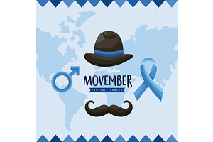 movember prostate cancer postcard, an Illustration by studiogstock