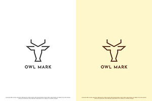 Owl Mark Logo Design Illustration, a Branding & Logo Template by Morvana Crew