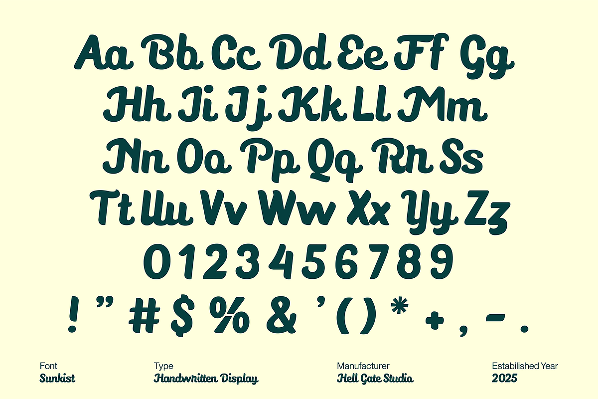 Sunkist, a Script Font by GRVS Studio (Photo 2 of 4)