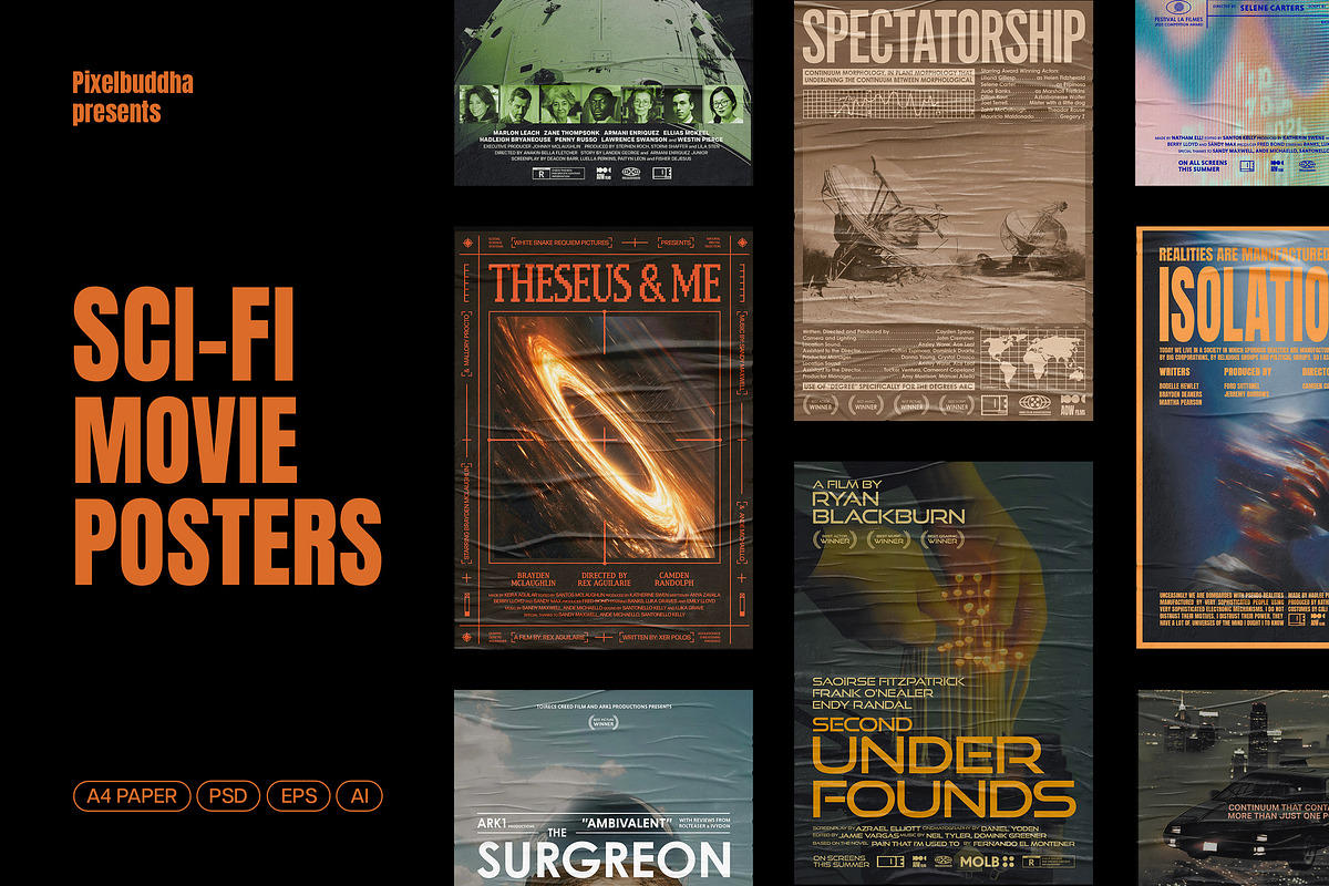 Sci-Fi Movie Posters, a Poster Template by pixelbuddha.net (Photo 1 of 7)