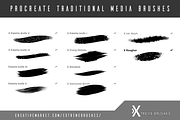 Procreate Traditional Media Brushes, a Brush Add-On by Extreme Brushes (Thumbnail 2 of 4)
