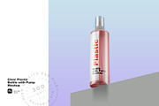 Clear Bottle with Pump Mockup, a Packaging Mockup by Reformer Mockup (Thumbnail 3 of 6)