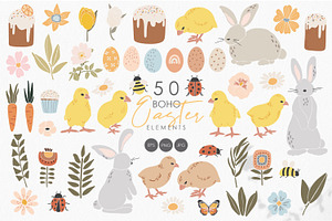 Easter Boho Clipart