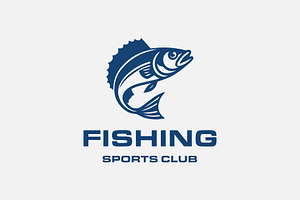 Creative Fish For Fishing Club logo, a Branding & Logo Template by funpixel