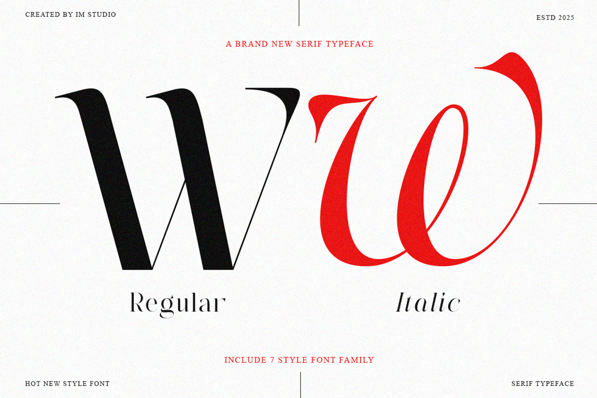 The Eliven Editorial | 7 Font Style, a Serif Font by IM Studio (Photo 12 of 15)