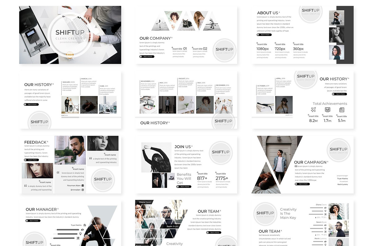 Shift Up - Google Slides Template, a Presentation Template by AQR Studio