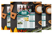 Bar Menu flyer template, a Flyer Template by imadeDesign (Thumbnail 1 of 3)