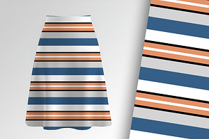 Peach Blue and Grey and Retro 60s, a Pattern Graphic by Sharon Schwalbe