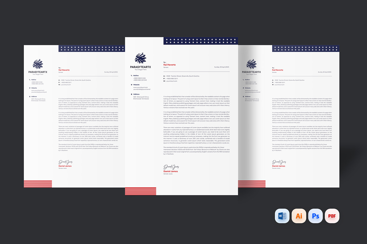 Political Election Letterhead, a Resume Template by iDoodle Studio (Photo 1 of 4)