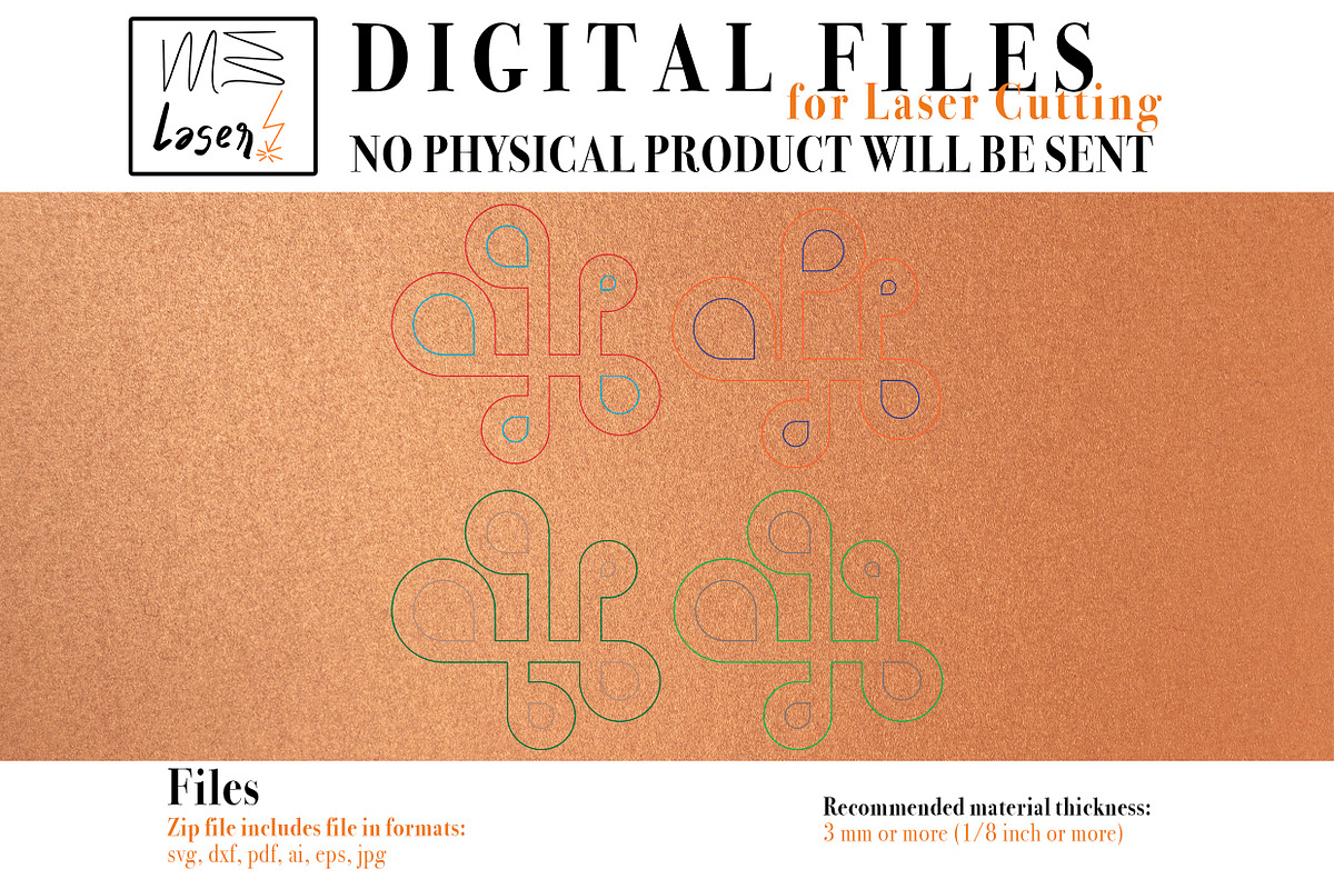 Coaster Ghirigoro File for Laser Cut, an Object Graphic by MaramadeLaser (Photo 5 of 5)