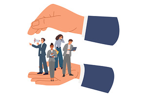 Male and female office staff in, a Person Illustration by Vectorbuum