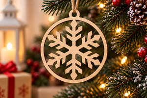 Christmas Snowflake Ornament SVG