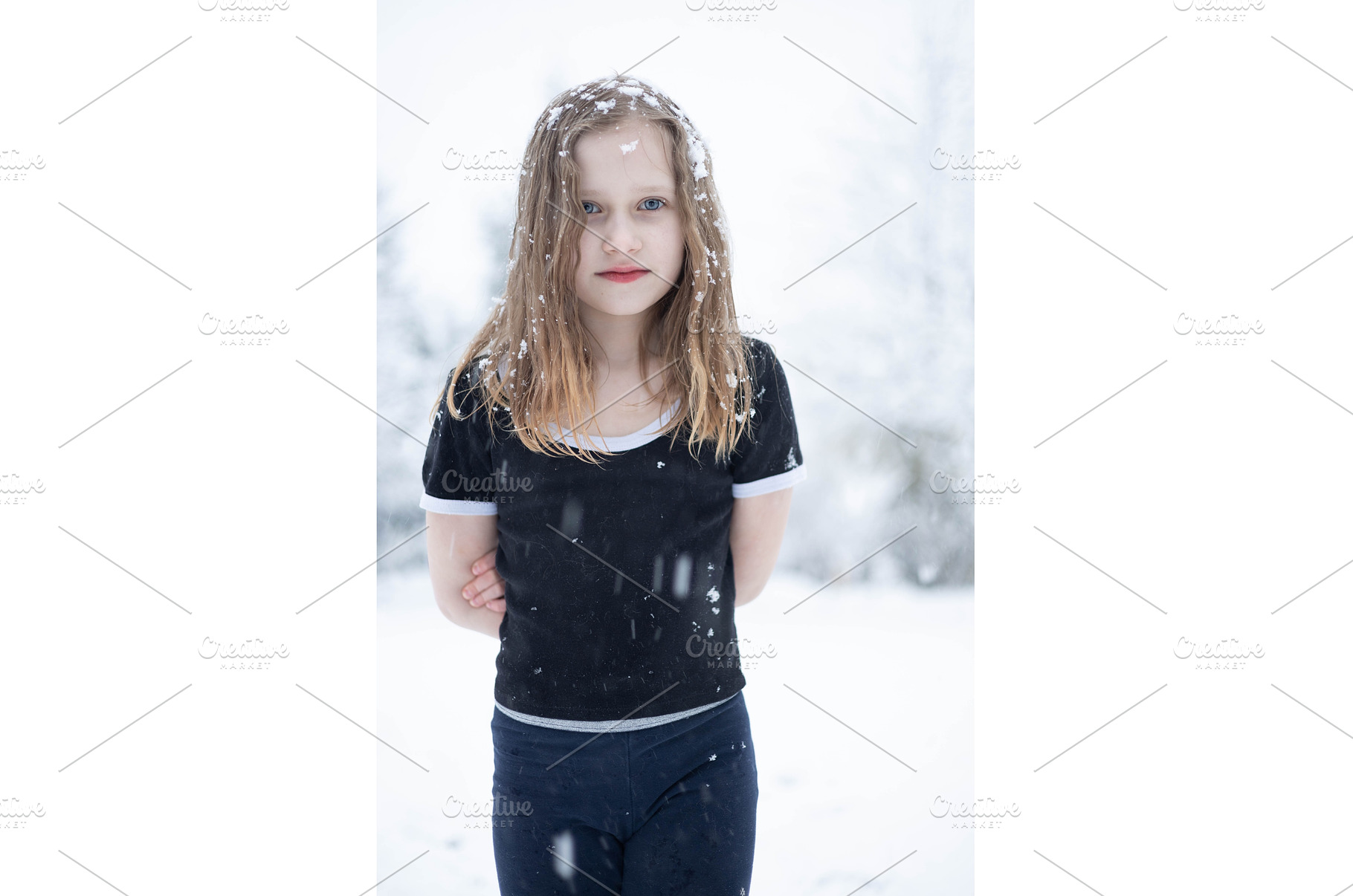 A little beautiful girl with blue, a Person Photo by Nenahliadava Design