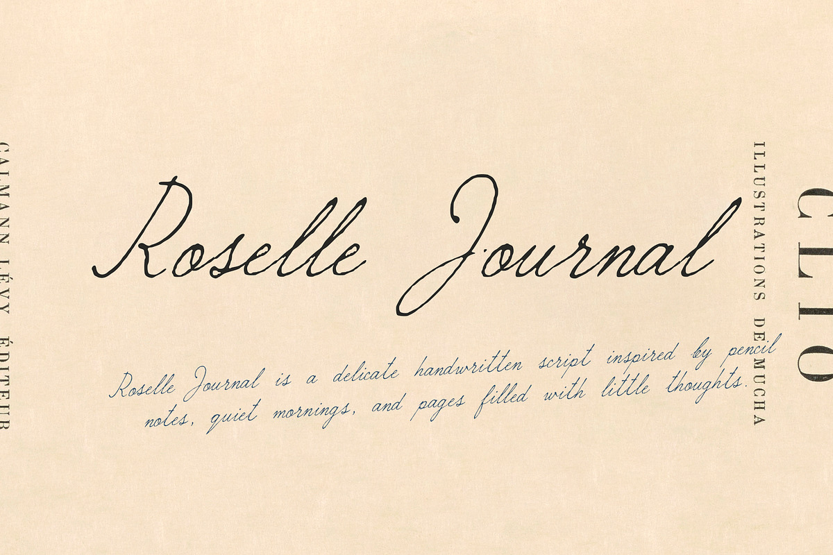 Roselle Journal | Script Font, a Script Font by Mneme (Photo 5 of 10)