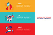 Online Shopping isometric banner set, a Technology Illustration by Anttoniu (Thumbnail 3 of 5)